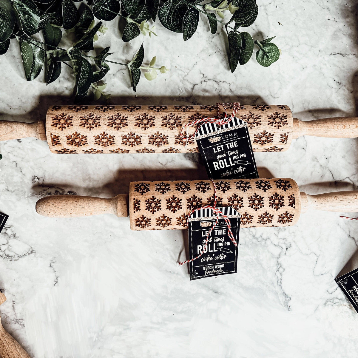 Christmas Embossed Rolling Pin — Choice of Design