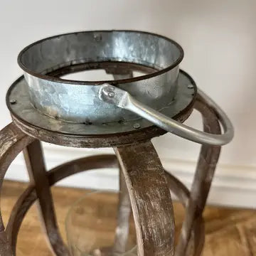 Wood & Metal Candle Lantern