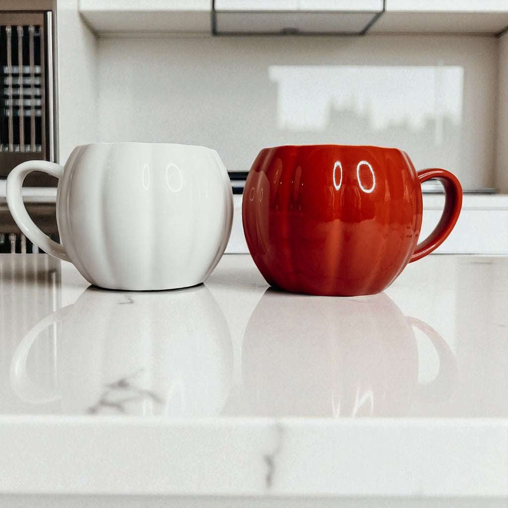Pumpkin-Shaped Ceramic Mug — 16.8 oz