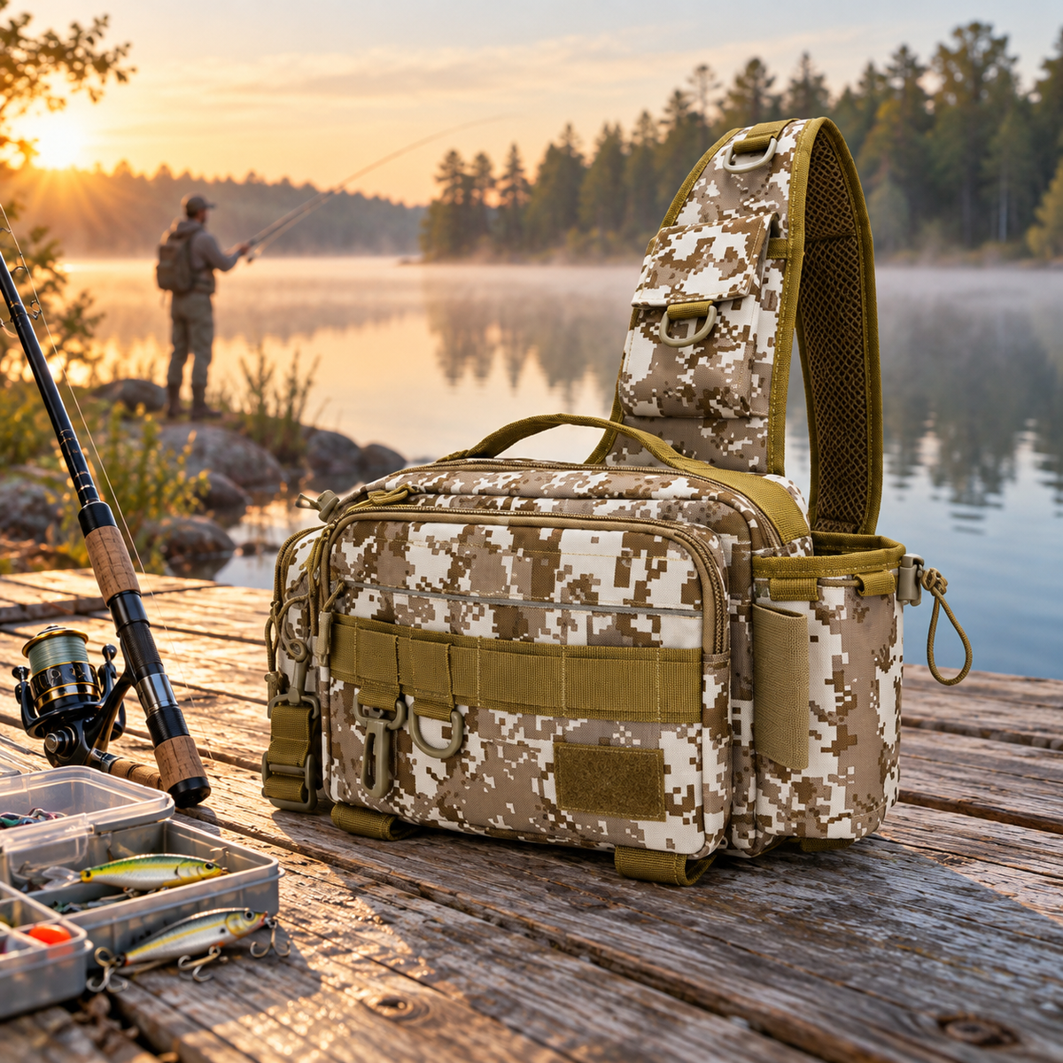 Large-Capacity Fishing & Outdoor Gear Bag