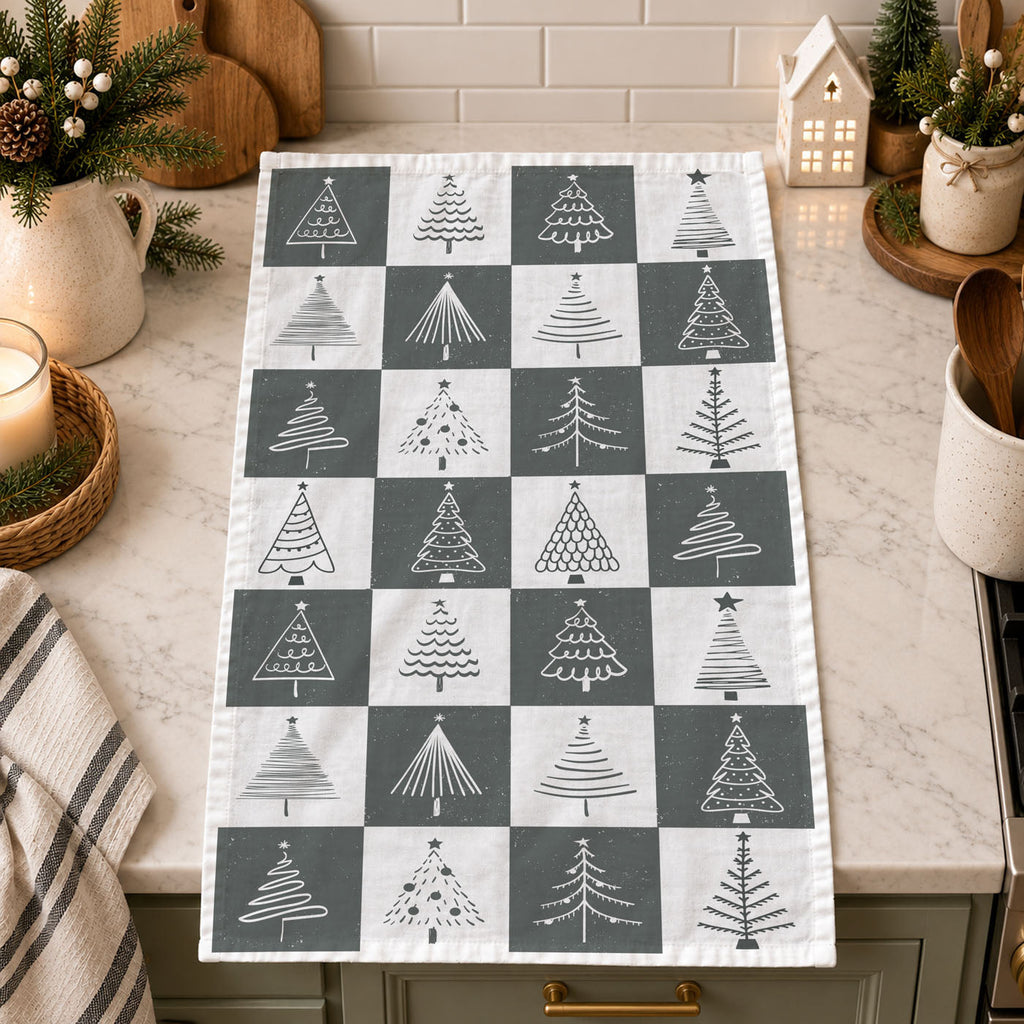 Christmas Flour Sack Kitchen Towel — Choice of Holiday Design