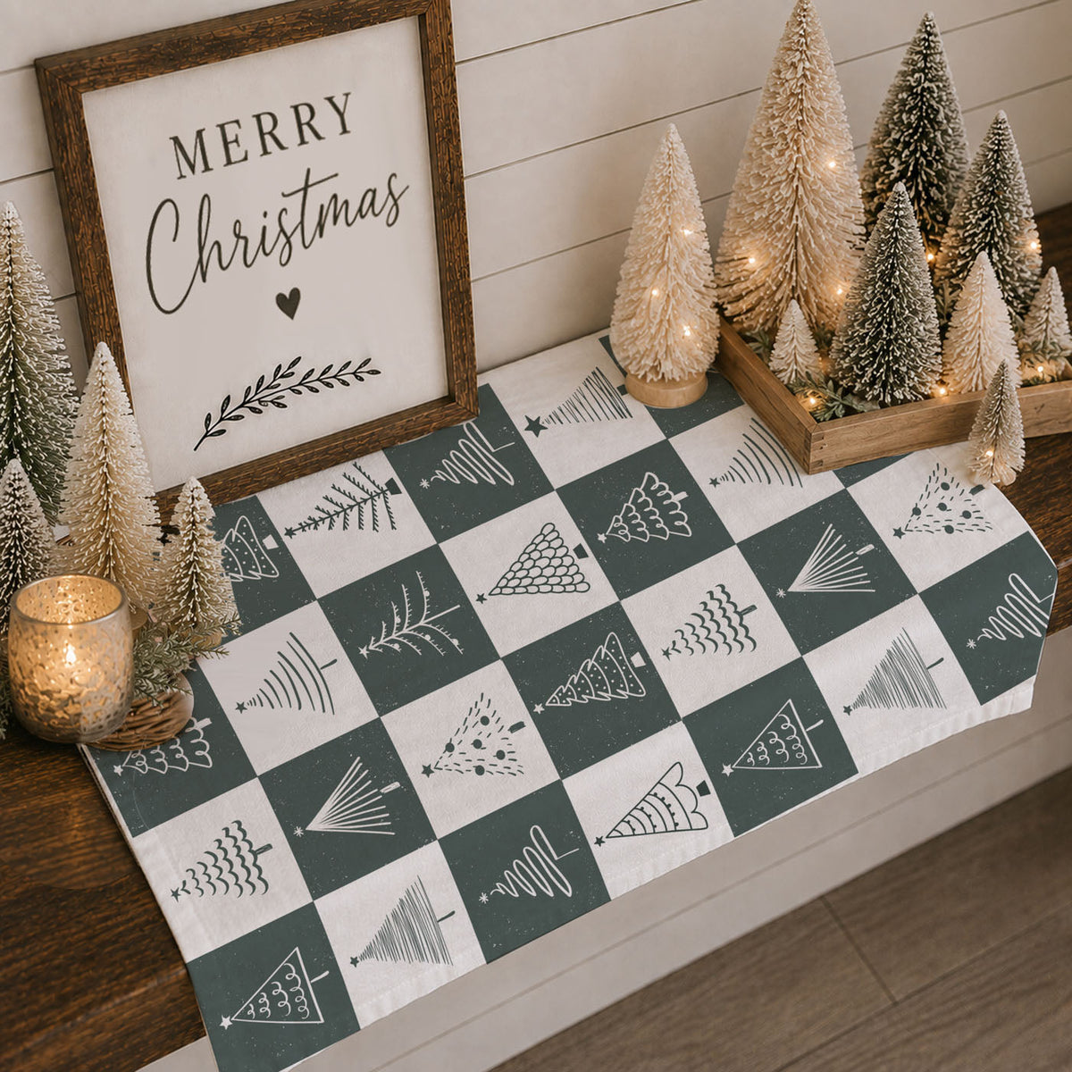 Christmas Flour Sack Kitchen Towel — Choice of Holiday Design