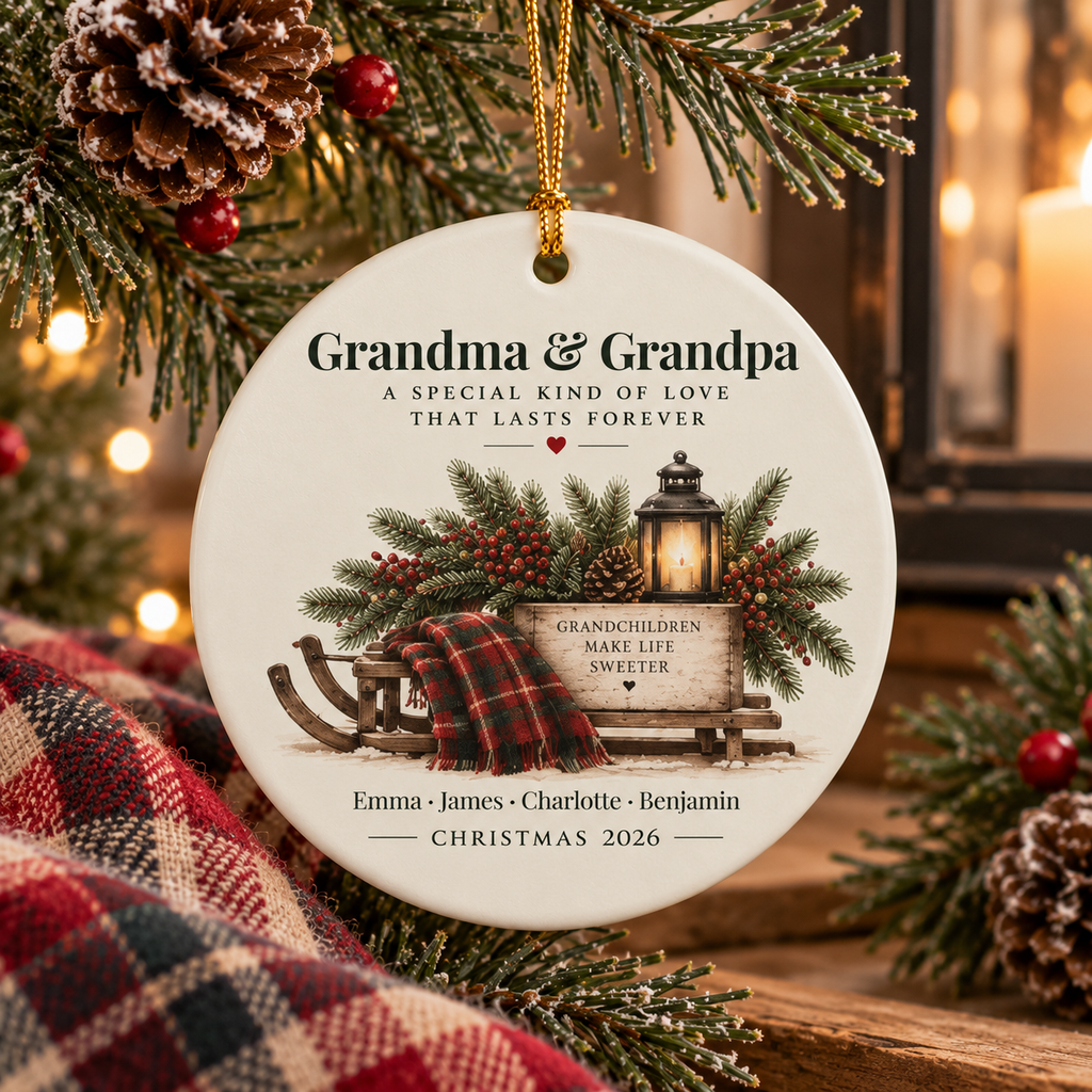 Personalized Grandparents Christmas Ornament — Grandchildren Names
