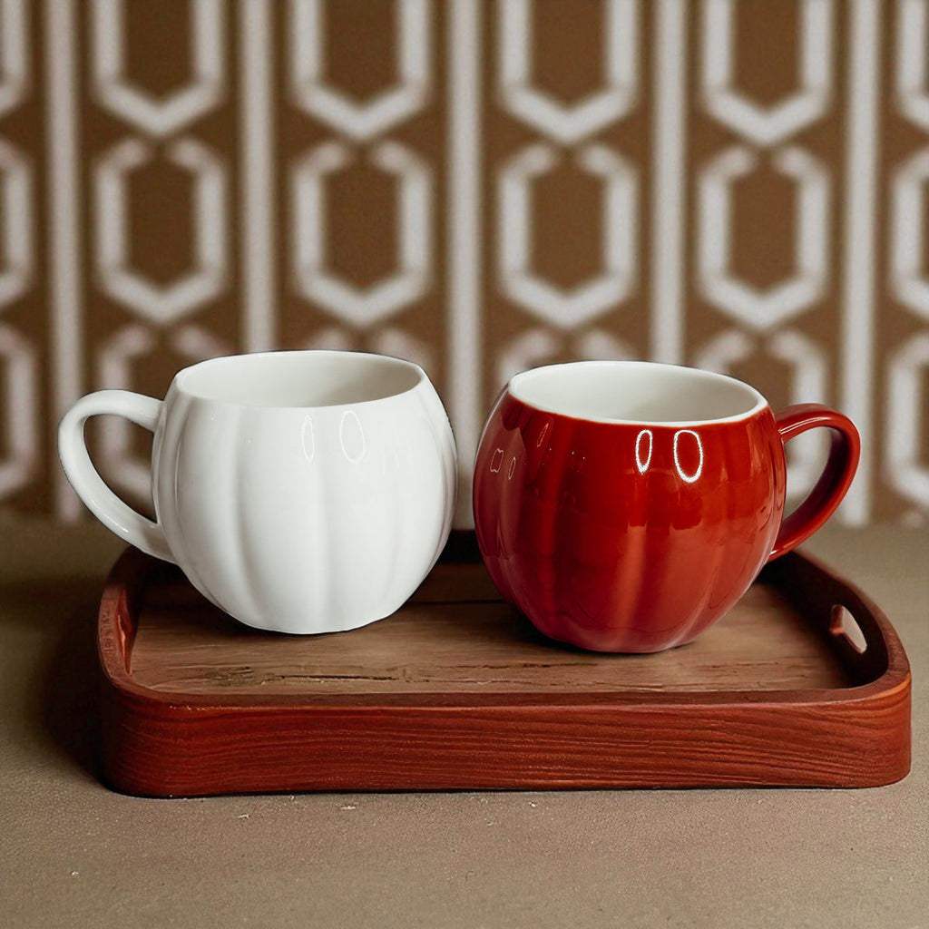 Pumpkin-Shaped Ceramic Mug — 16.8 oz