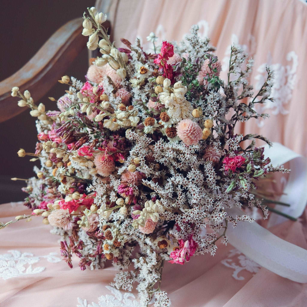 Pink Dream Dried Flower Bouquet – California Farm-Grown