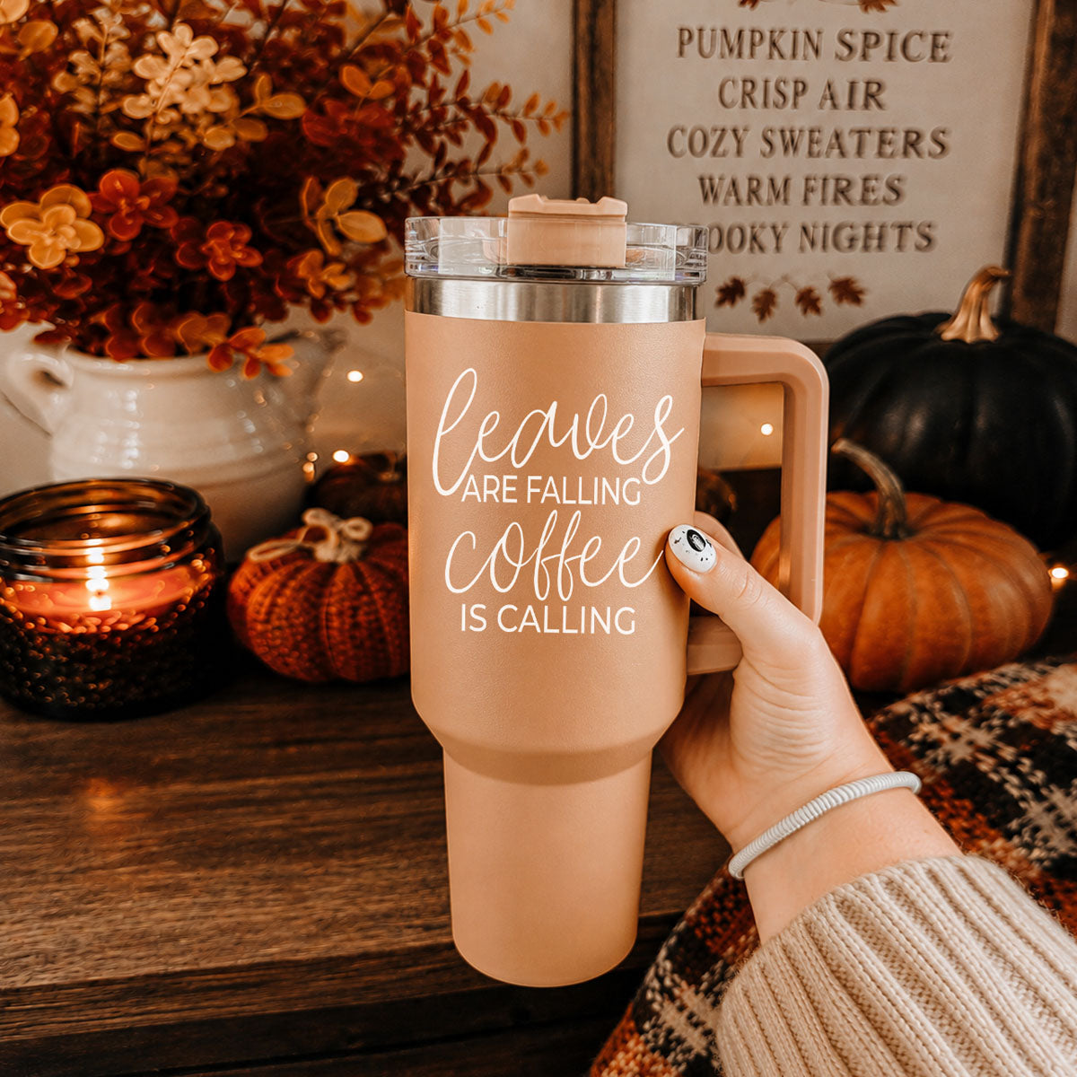 Leaves Falling Insulated Tumbler — 40 oz