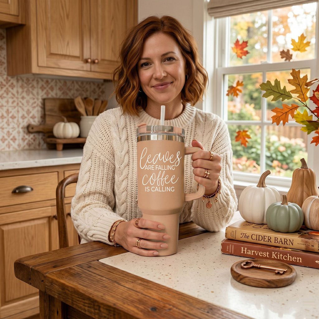 Leaves Falling Insulated Tumbler — 40 oz