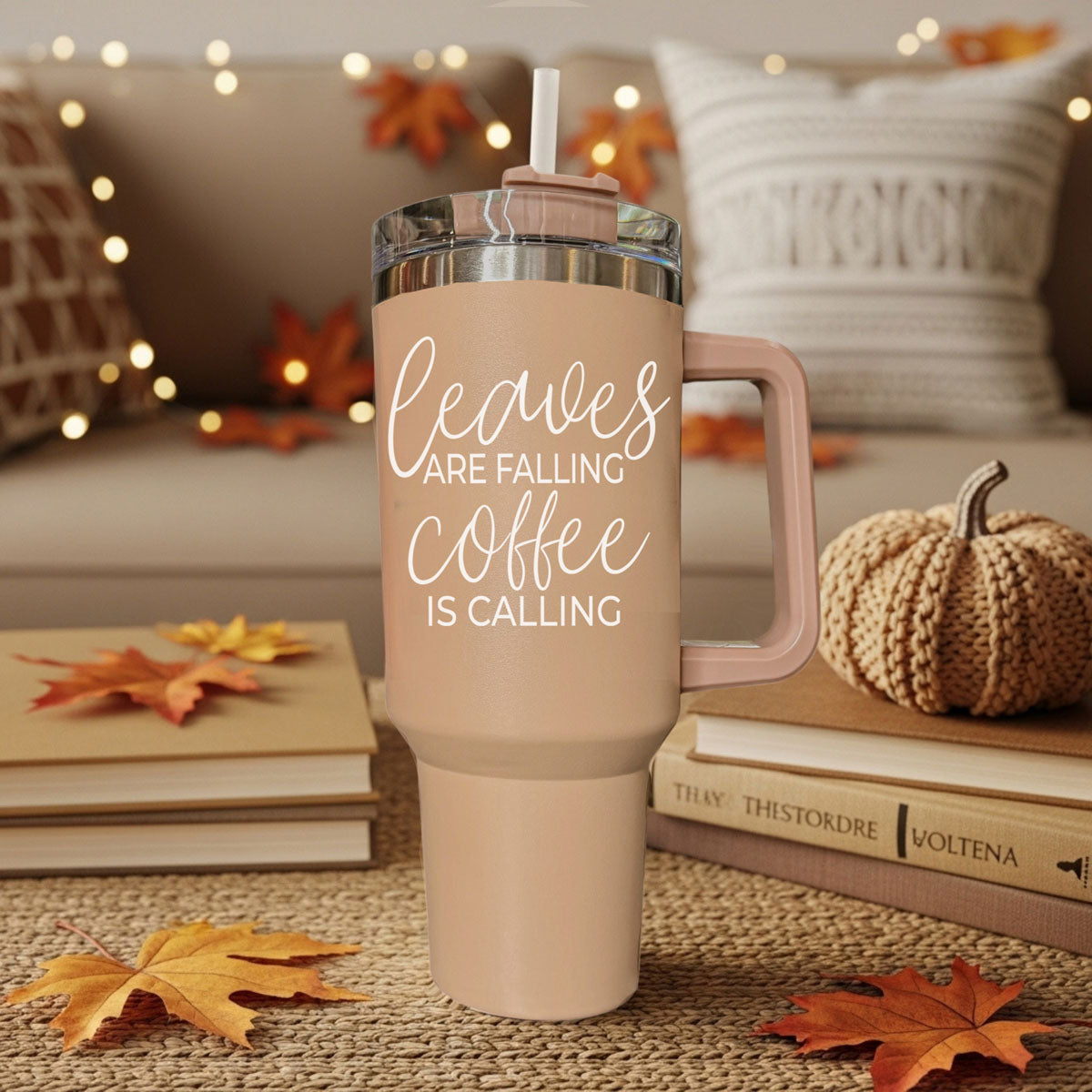 Leaves Falling Insulated Tumbler — 40 oz