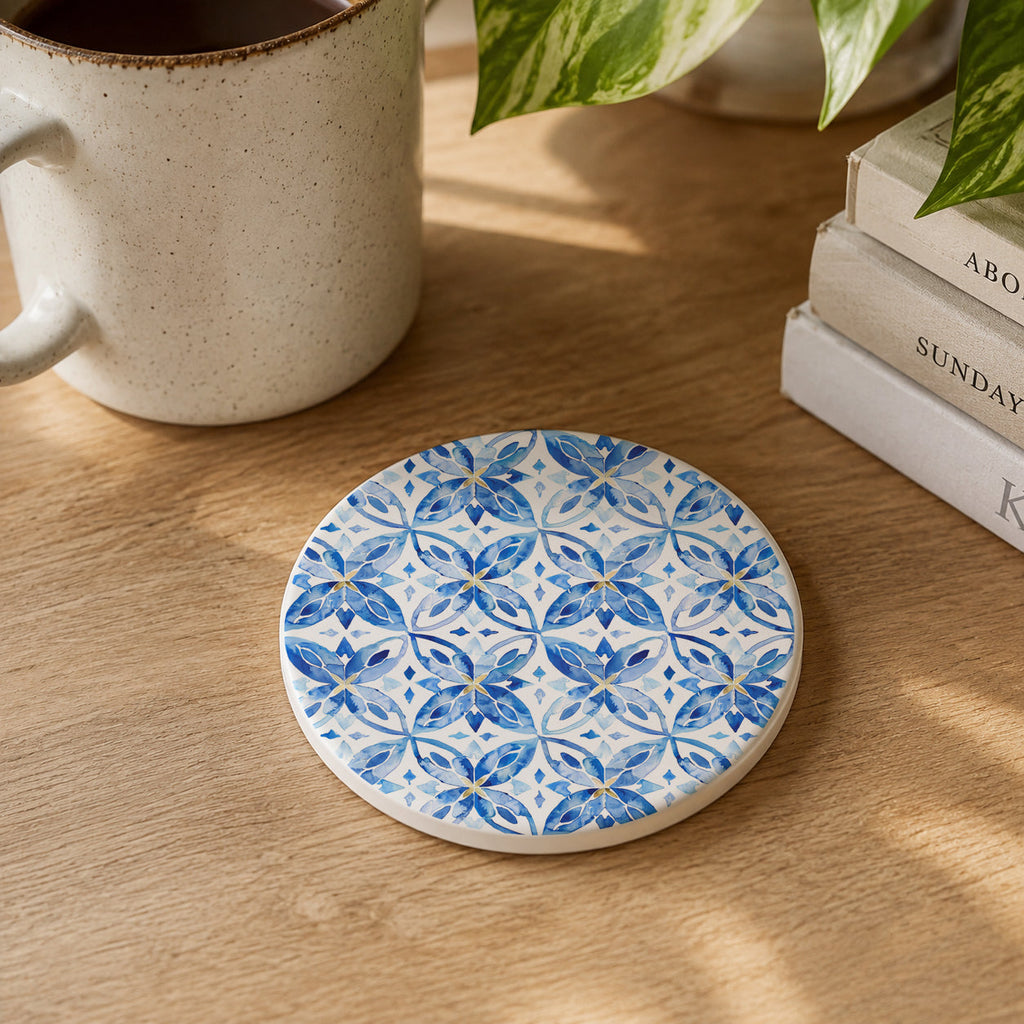 Mediterranean Lemon Ceramic Coasters