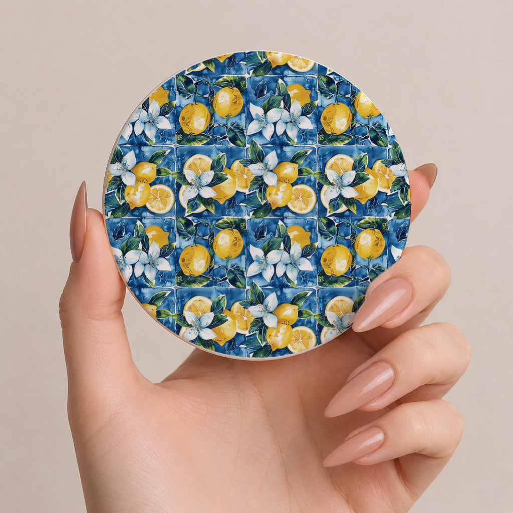 Mediterranean Lemon Ceramic Coasters