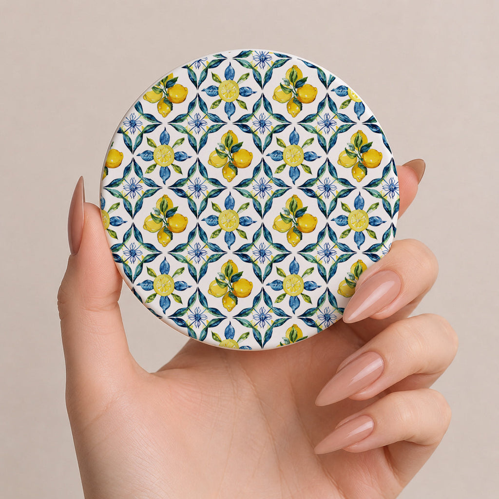 Mediterranean Lemon Ceramic Coasters