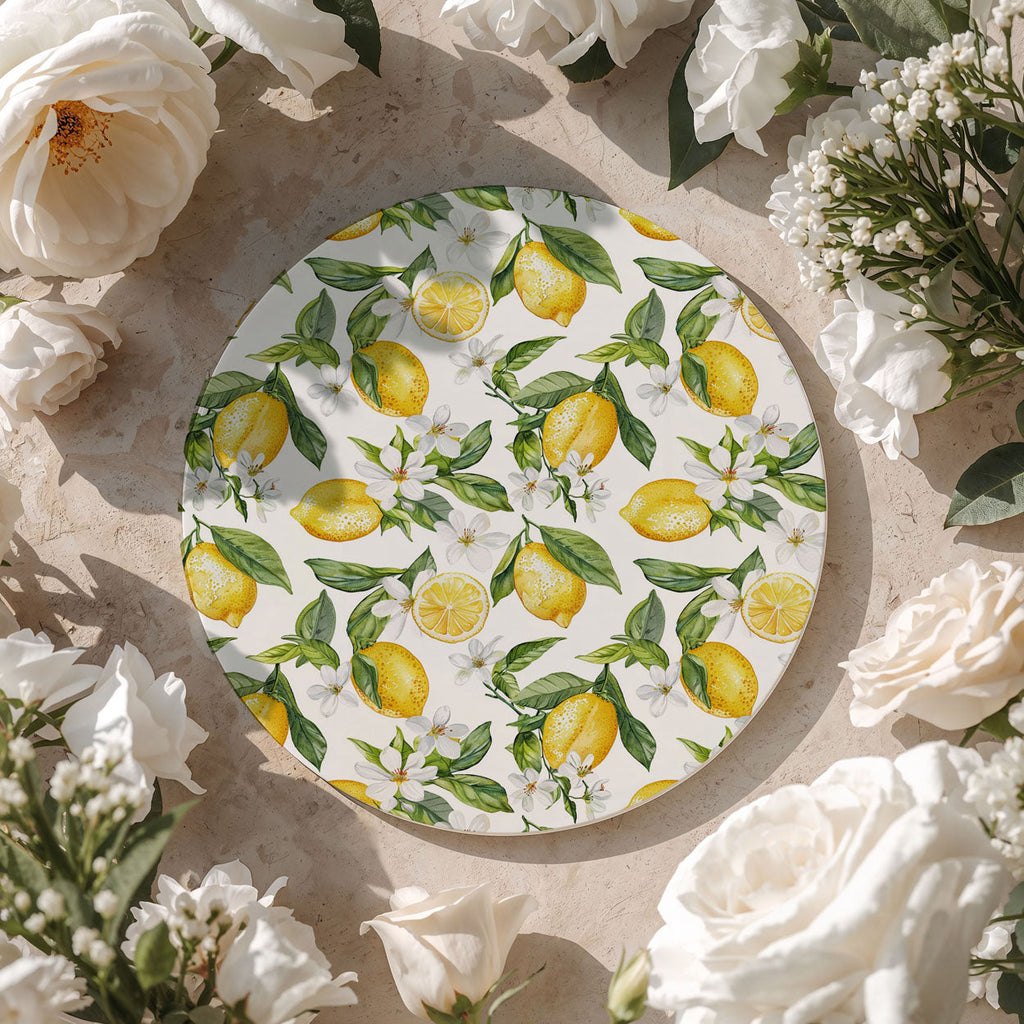 Mediterranean Lemon Ceramic Coasters