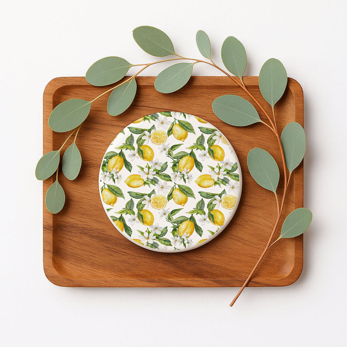 Mediterranean Lemon Ceramic Coasters