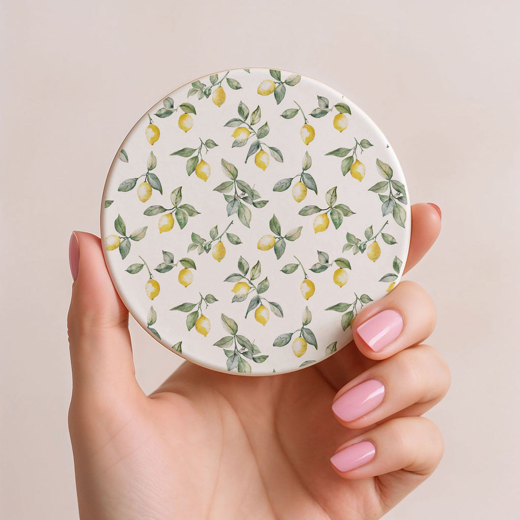Mediterranean Lemon Ceramic Coasters