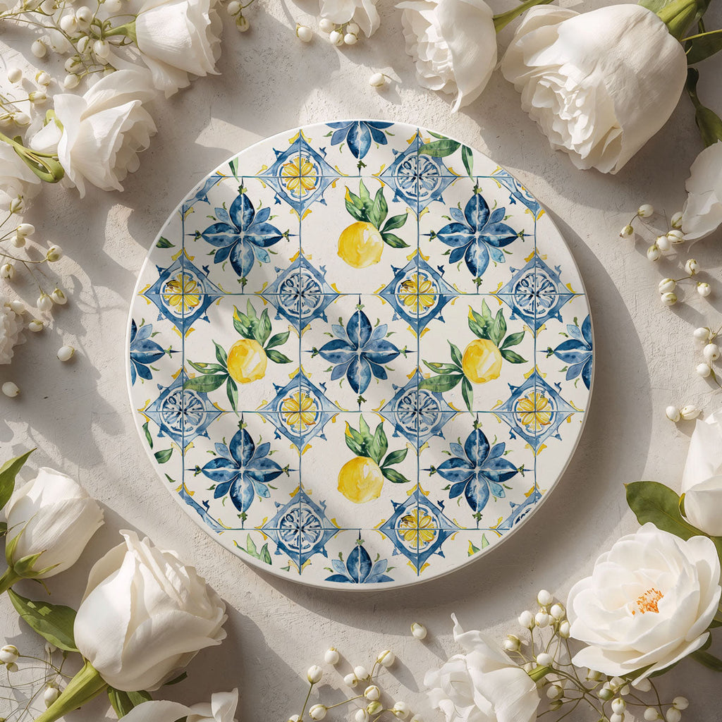 Mediterranean Lemon Ceramic Coasters