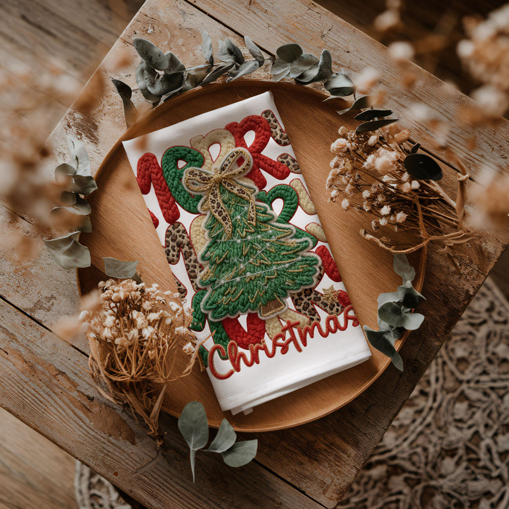 Merry Gingerbread Christmas Kitchen Towel
