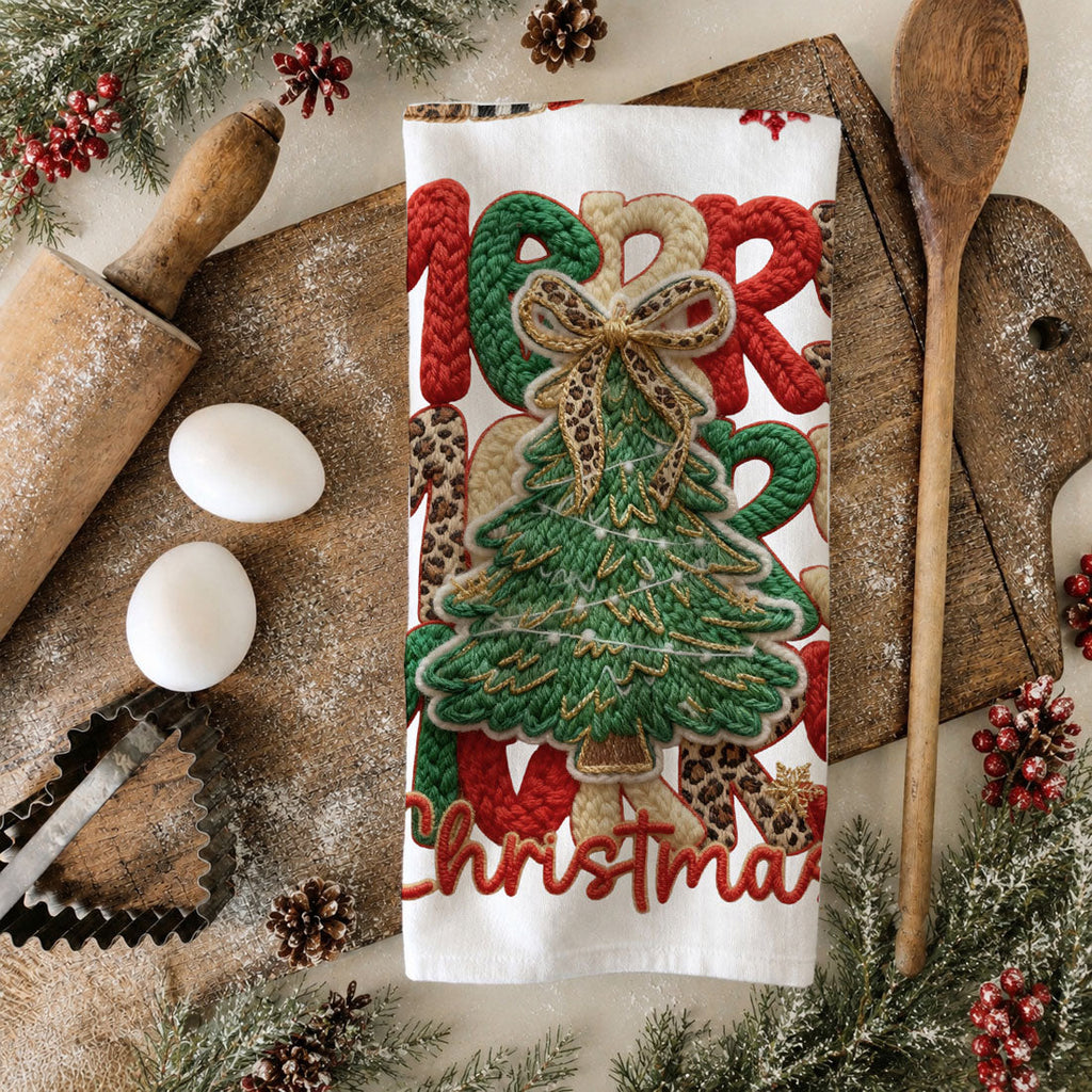 Merry Gingerbread Christmas Kitchen Towel