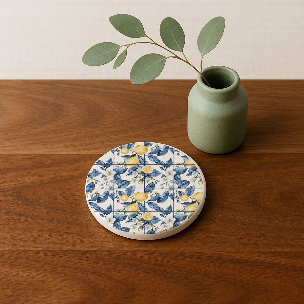 Mediterranean Lemon Ceramic Coasters