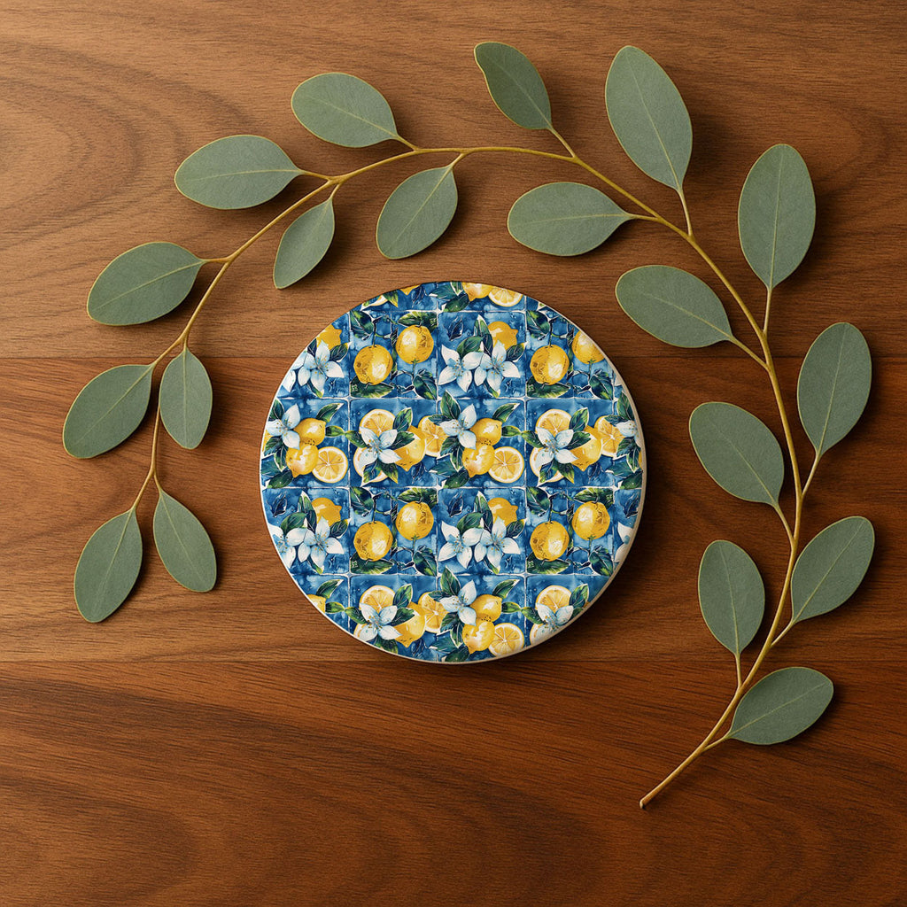 Mediterranean Lemon Ceramic Coasters