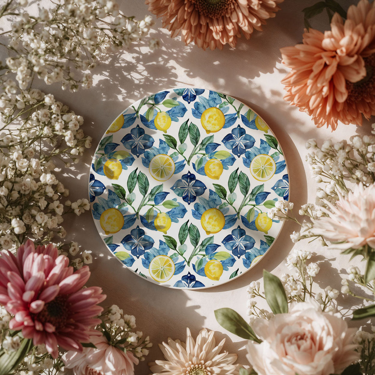 Mediterranean Lemon Ceramic Coasters