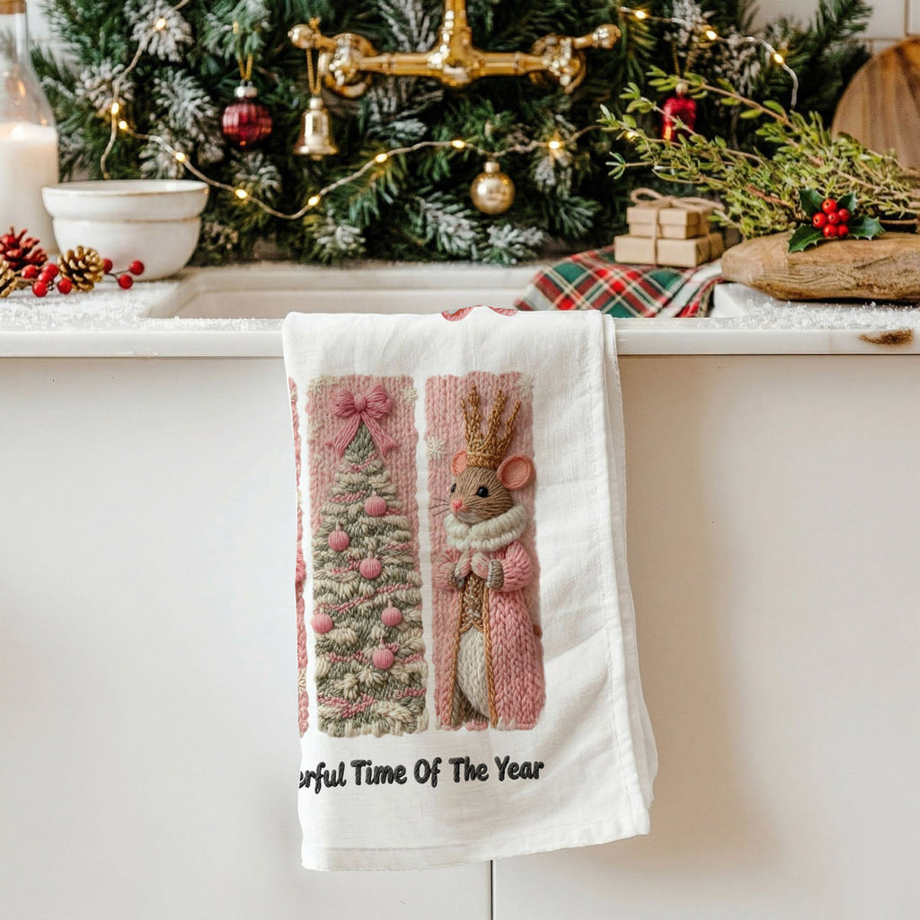 Nutcracker Pinks Christmas Kitchen Towel