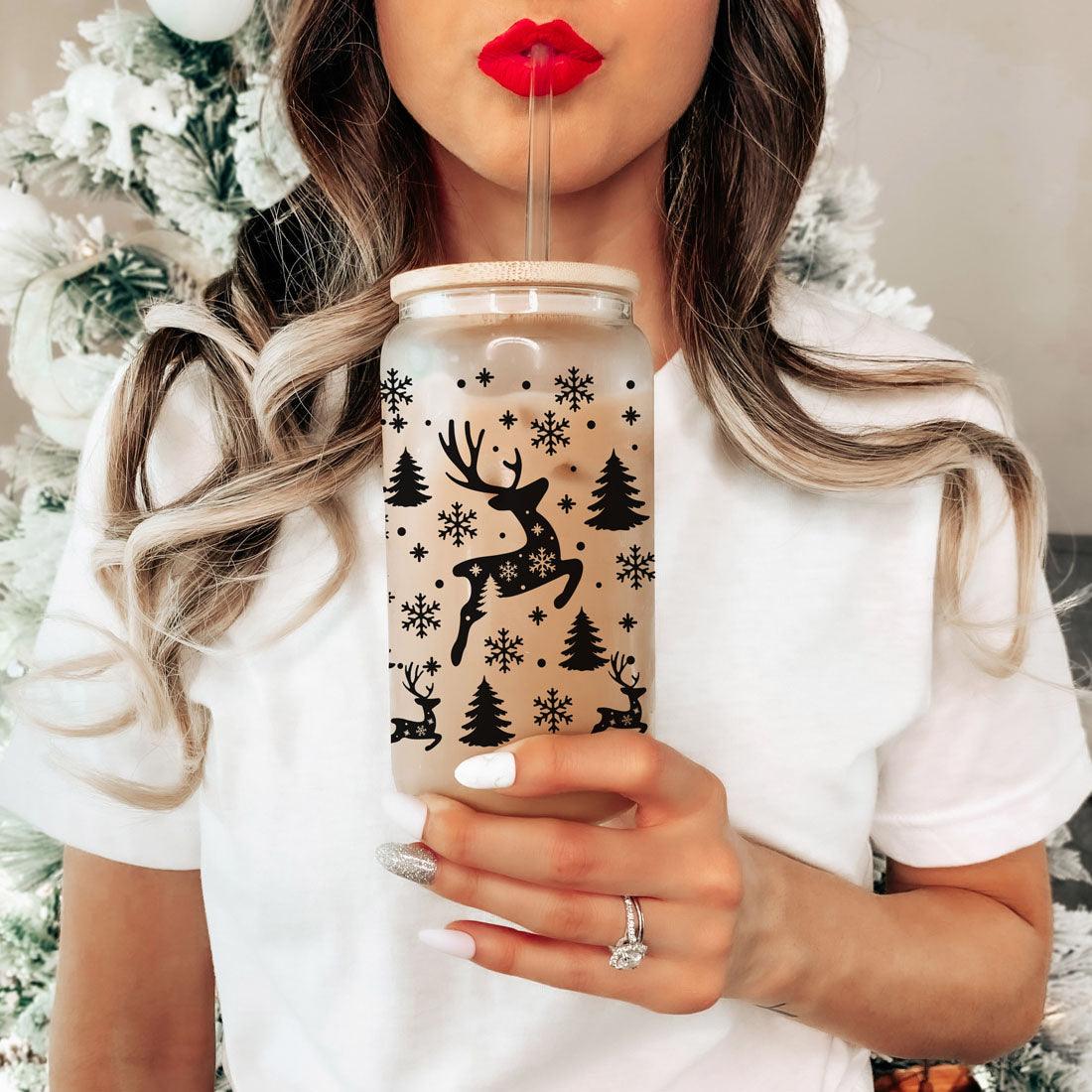 Merry & Bright Glass Tumbler — 17 oz