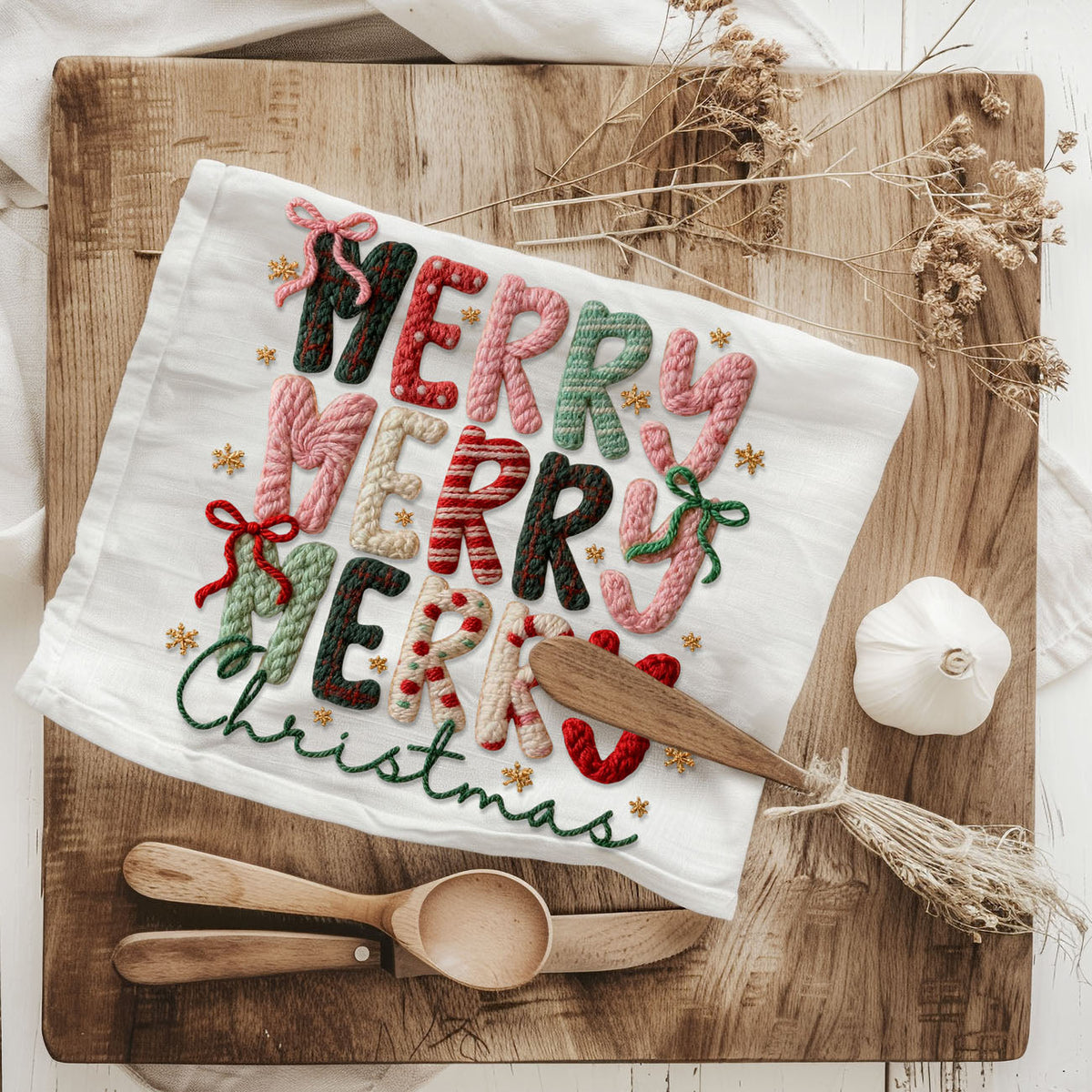 Nutcracker Pinks Christmas Kitchen Towel