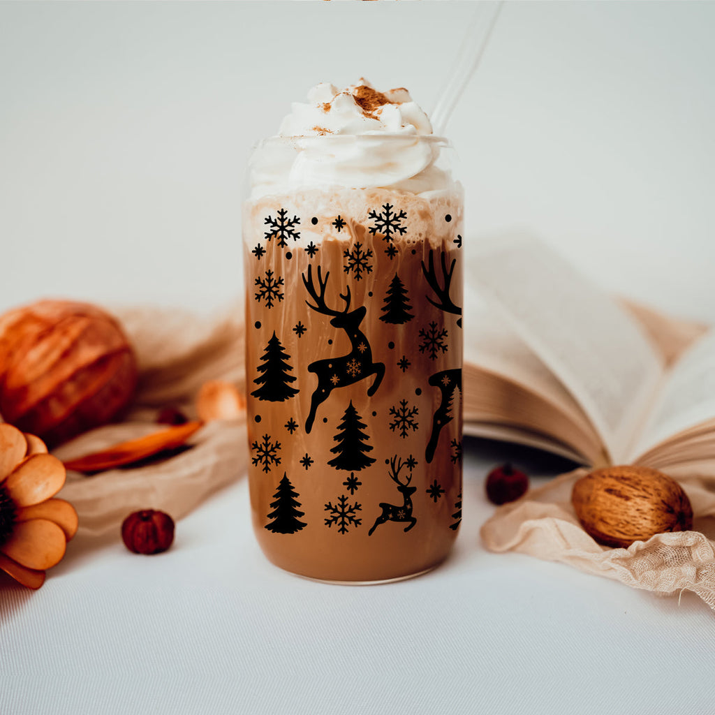 Merry & Bright Glass Tumbler — 17 oz