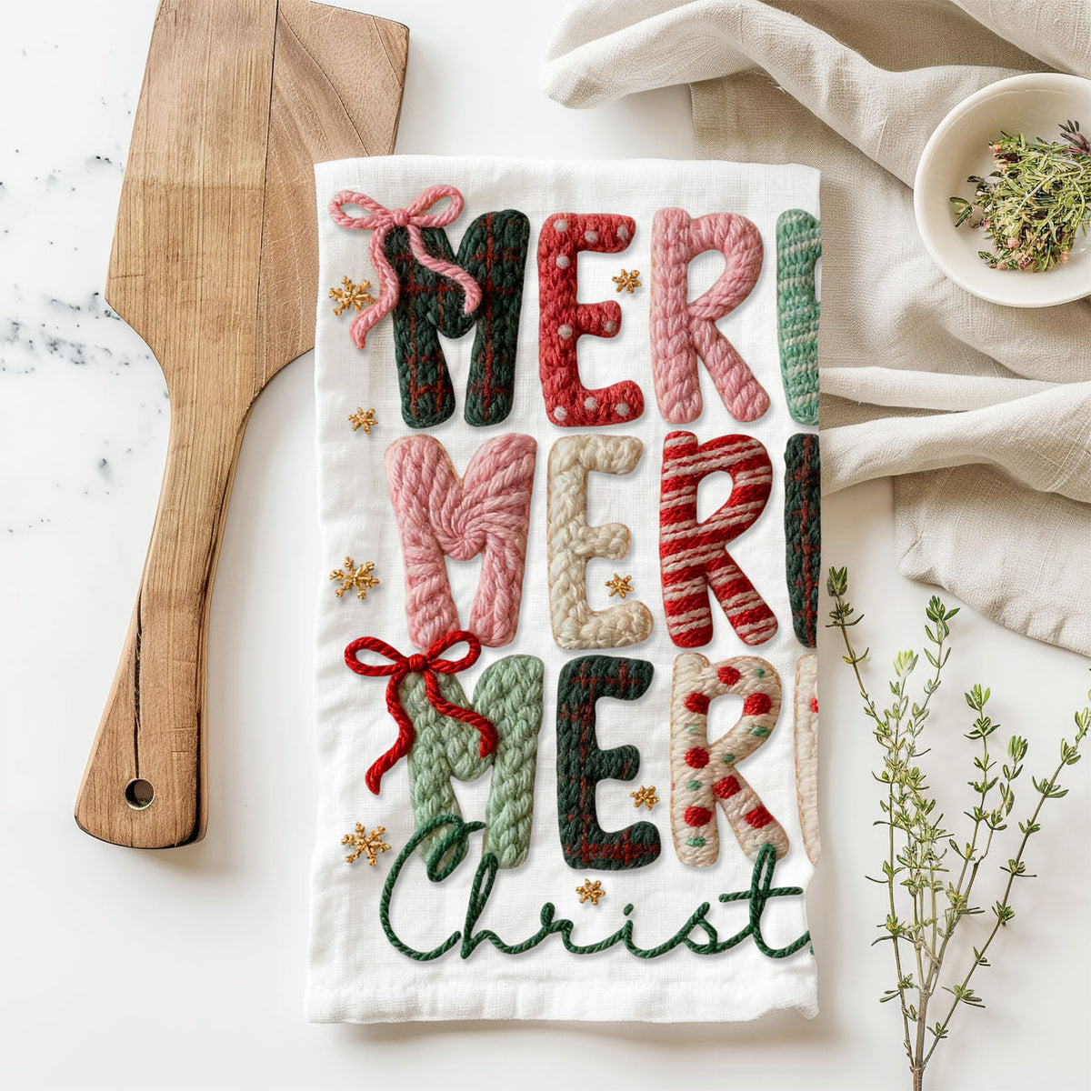 Nutcracker Pinks Christmas Kitchen Towel