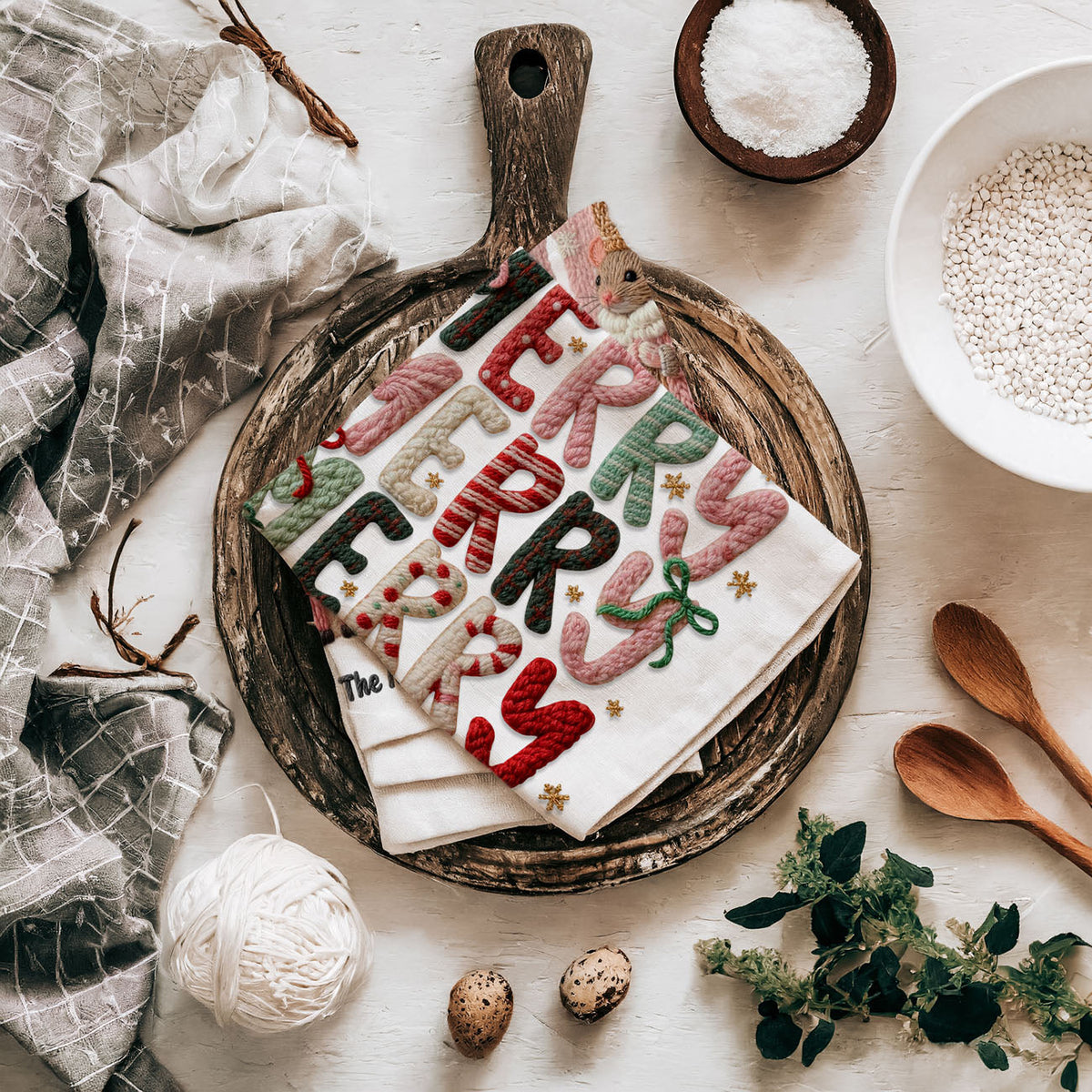 Nutcracker Pinks Christmas Kitchen Towel