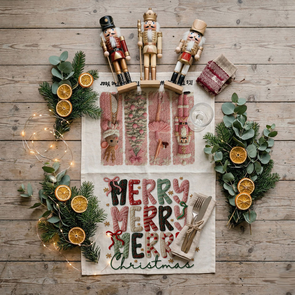 Nutcracker Pinks Christmas Kitchen Towel