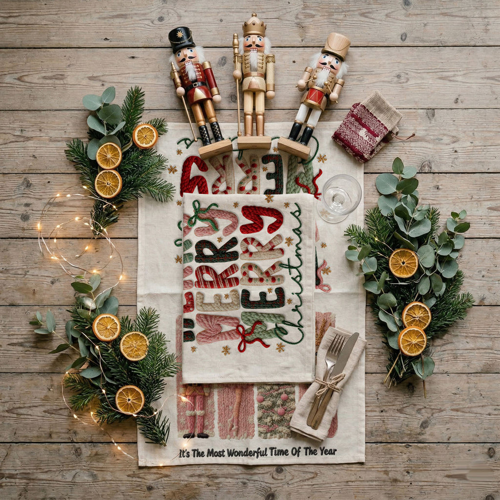 Nutcracker Pinks Christmas Kitchen Towel