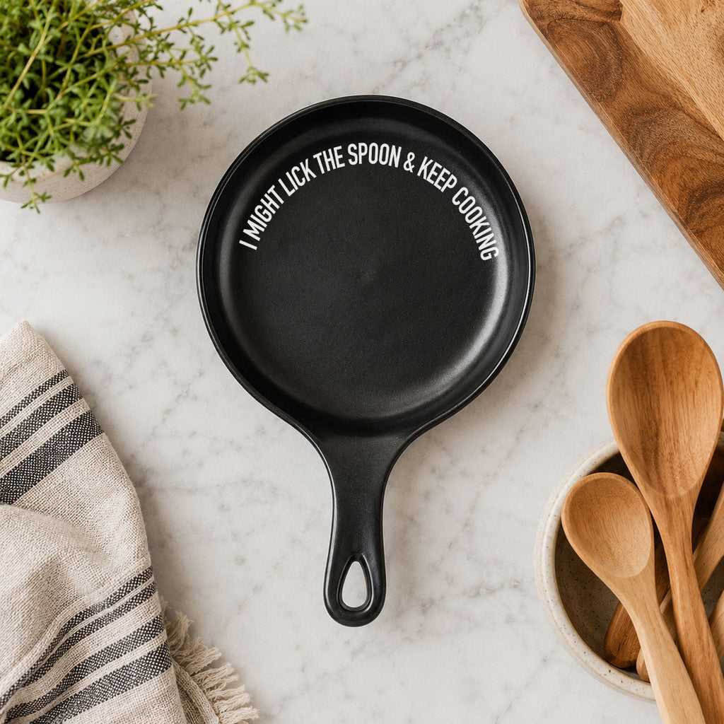 Lick the Spoon & Cook Porcelain Spoon Rest