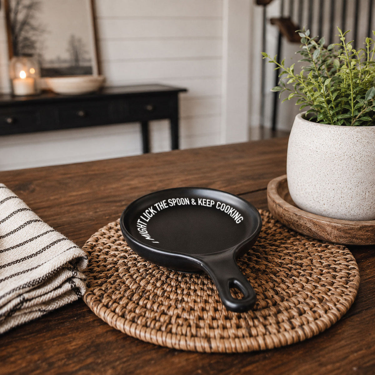 Lick the Spoon & Cook Porcelain Spoon Rest