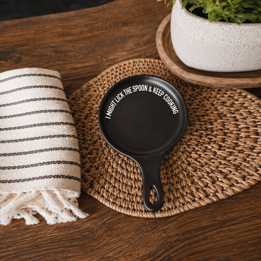 Lick the Spoon & Cook Porcelain Spoon Rest