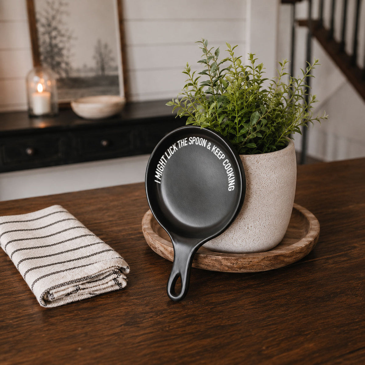 Lick the Spoon & Cook Porcelain Spoon Rest