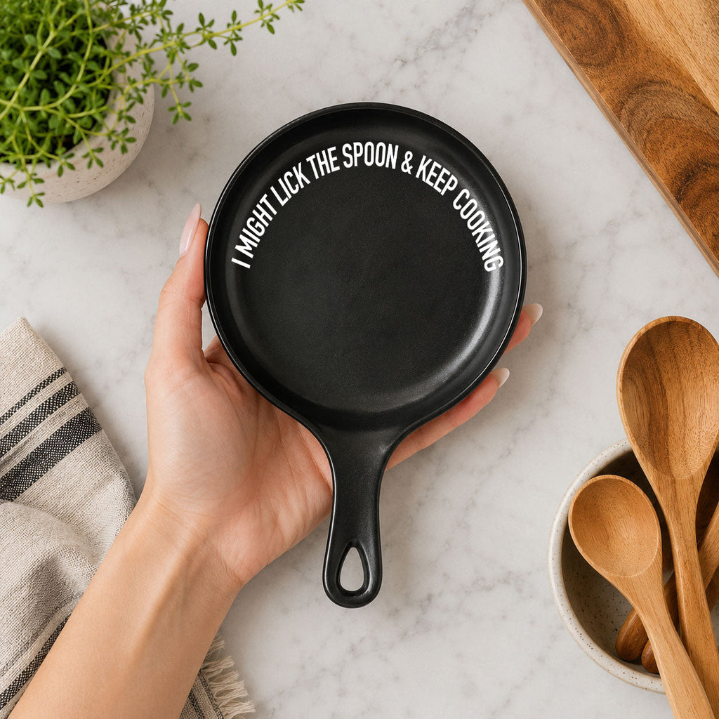 Lick the Spoon & Cook Porcelain Spoon Rest