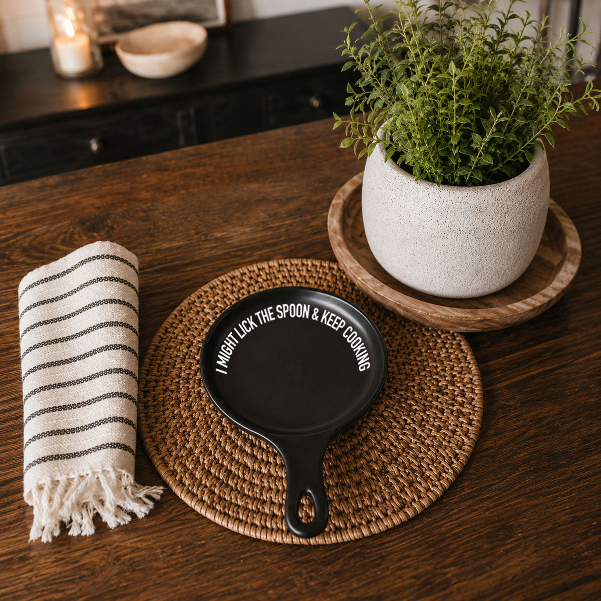 Lick the Spoon & Cook Porcelain Spoon Rest