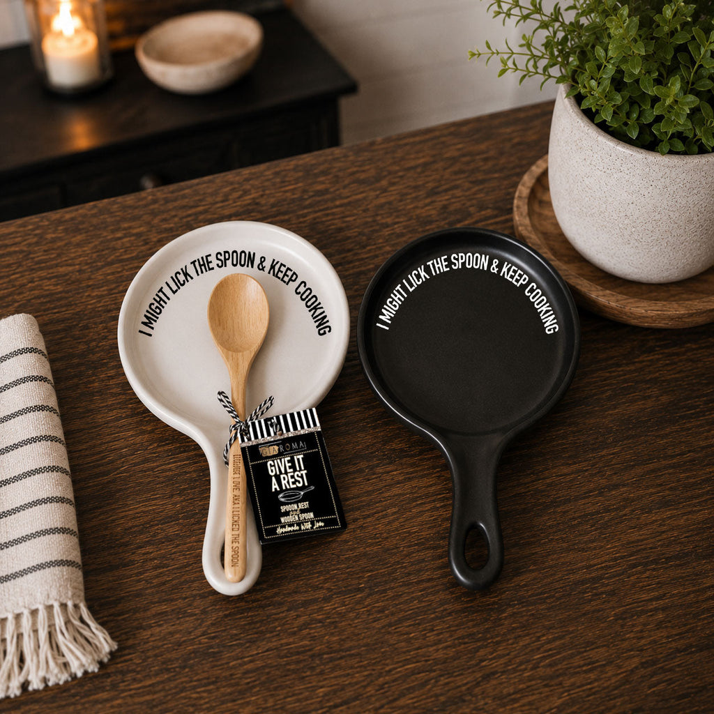 Lick the Spoon & Cook Porcelain Spoon Rest
