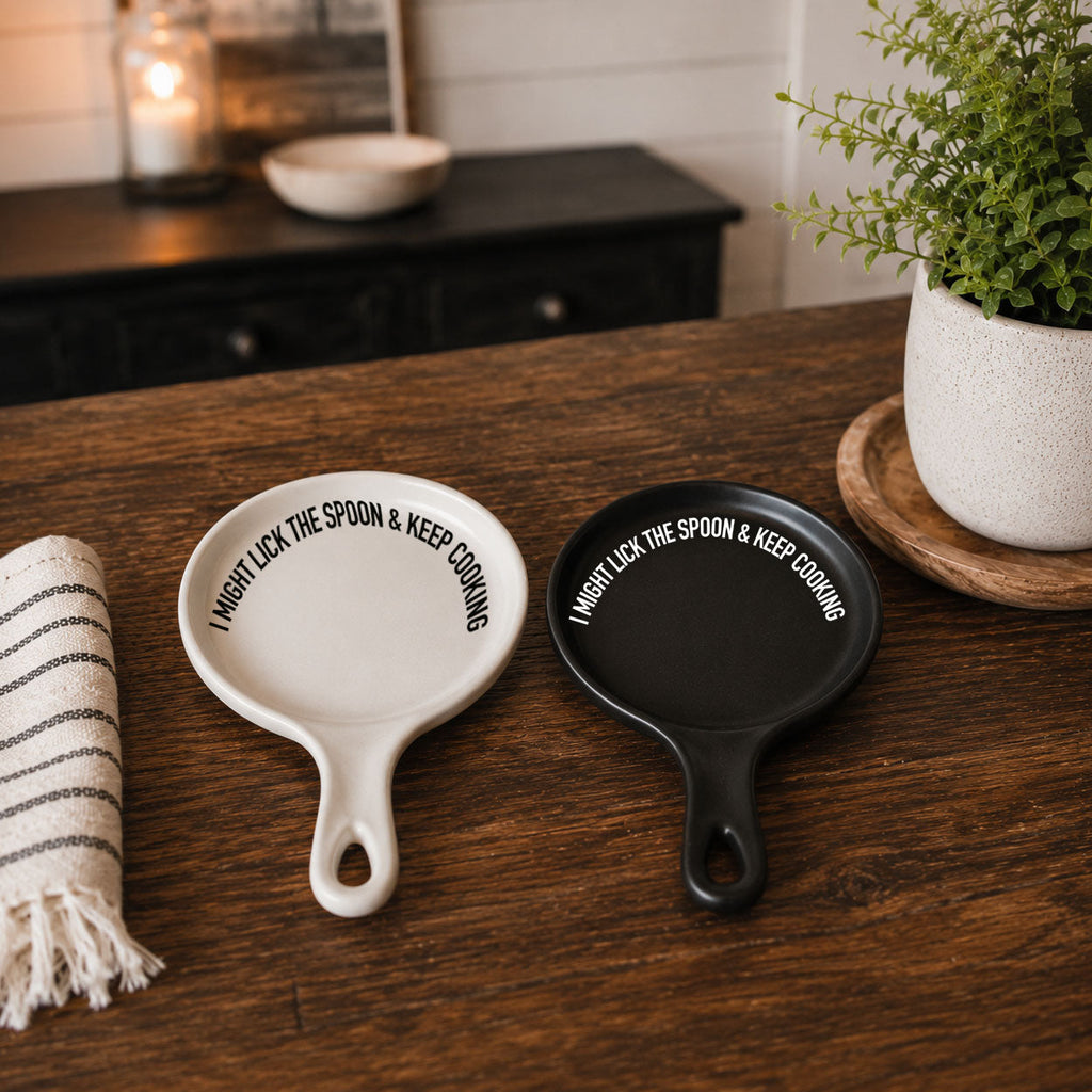 Lick the Spoon & Cook Porcelain Spoon Rest