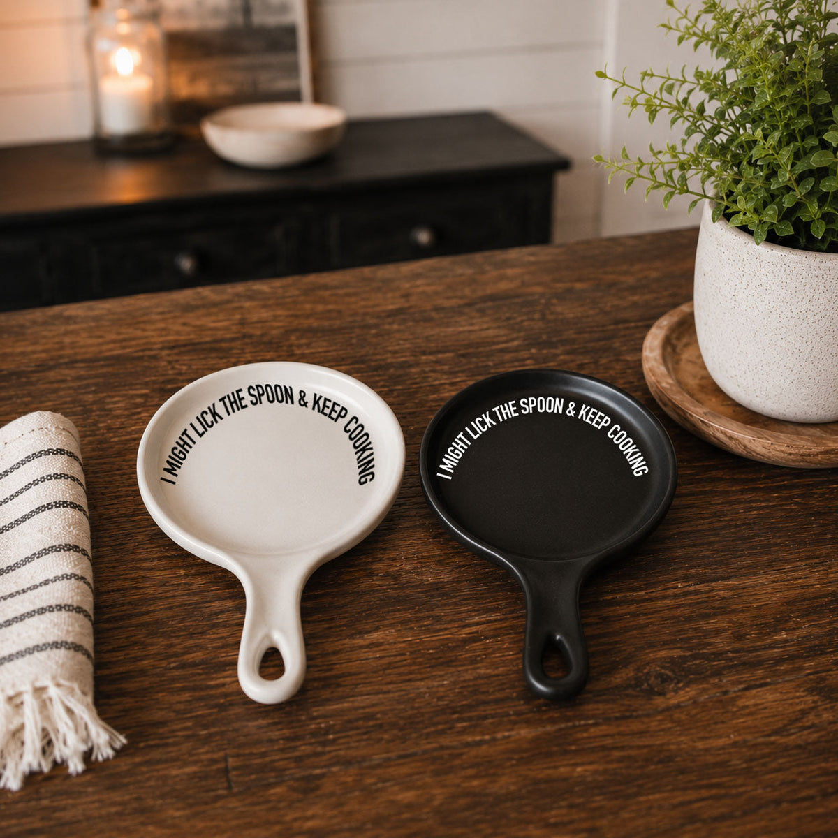 Lick the Spoon & Cook Porcelain Spoon Rest