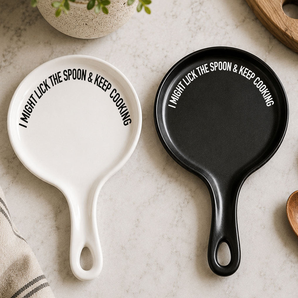 Lick the Spoon & Cook Porcelain Spoon Rest