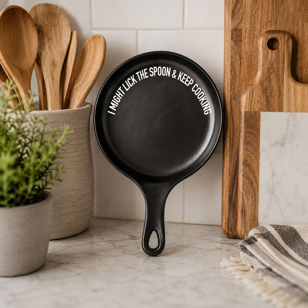Lick the Spoon & Cook Porcelain Spoon Rest