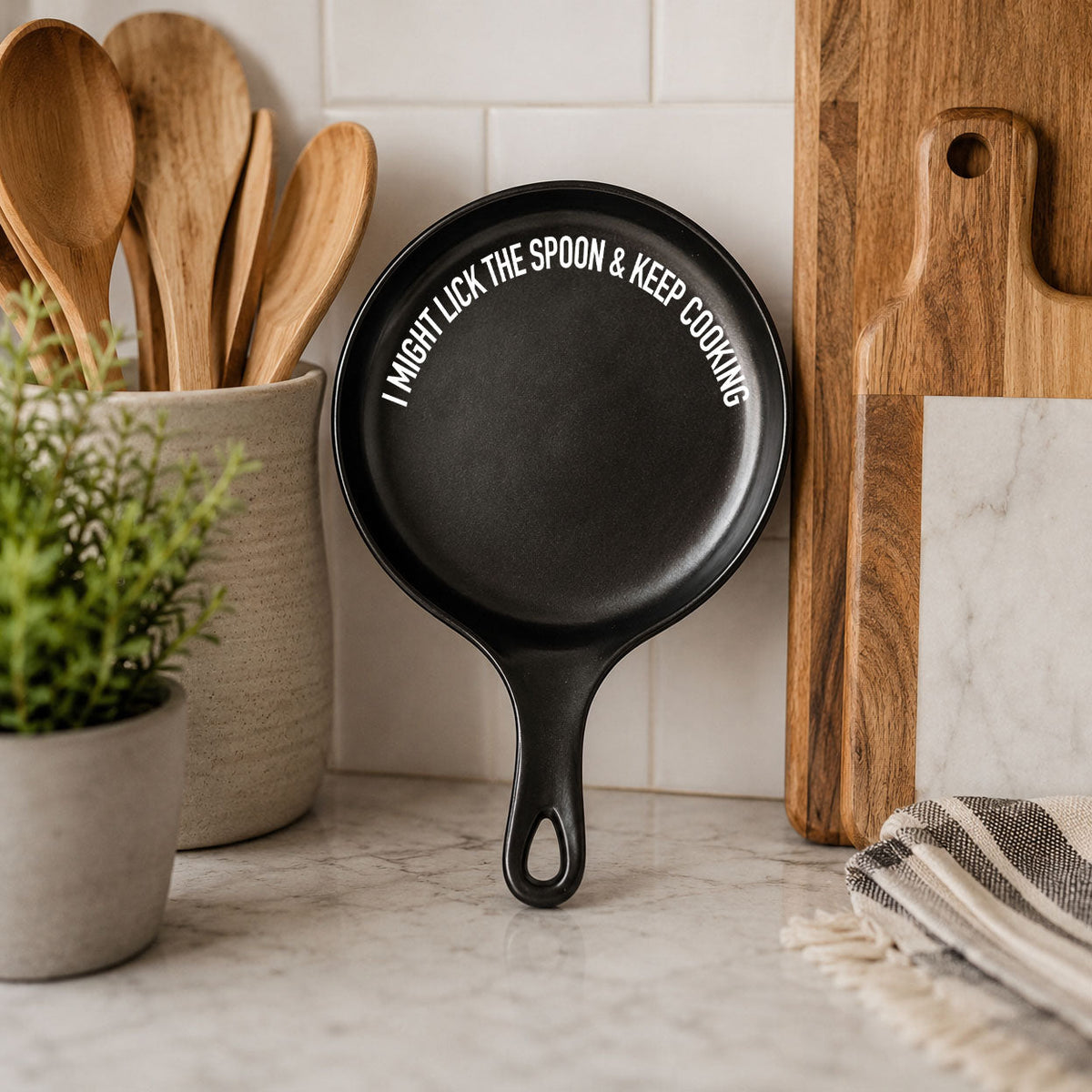 Lick the Spoon & Cook Porcelain Spoon Rest