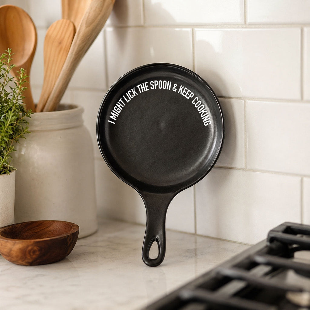 Lick the Spoon & Cook Porcelain Spoon Rest