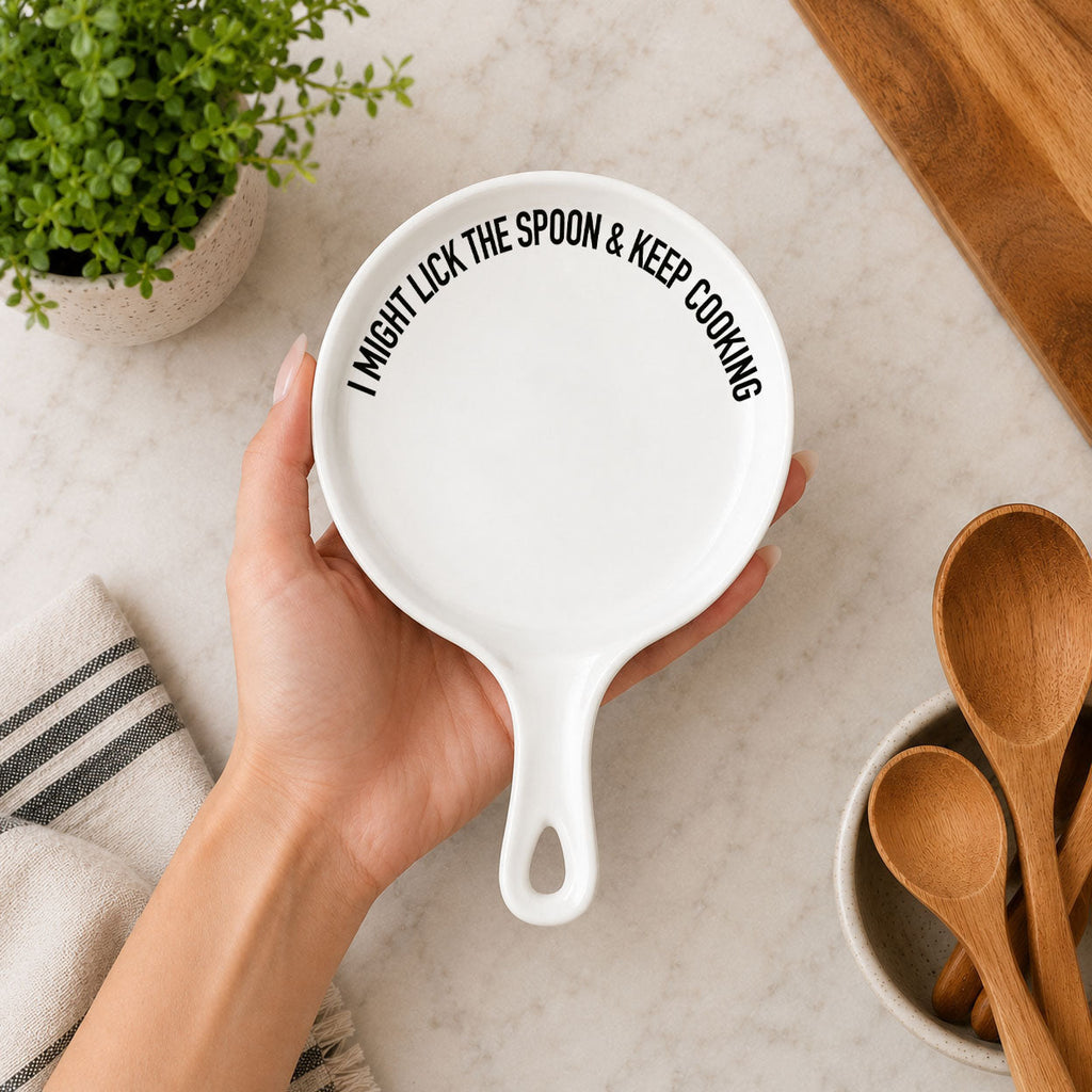 Lick the Spoon & Cook Porcelain Spoon Rest