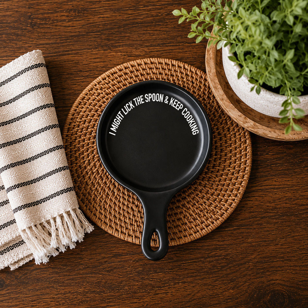Lick the Spoon & Cook Porcelain Spoon Rest