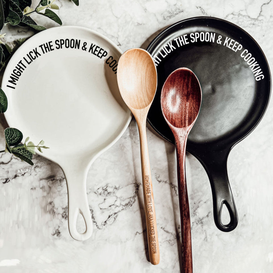 Lick the Spoon & Cook Porcelain Spoon Rest