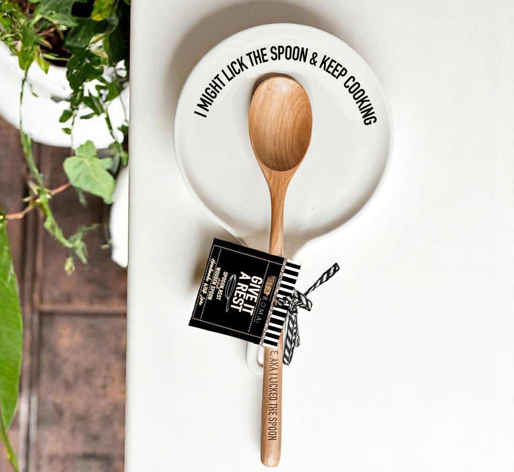 Lick the Spoon & Cook Porcelain Spoon Rest
