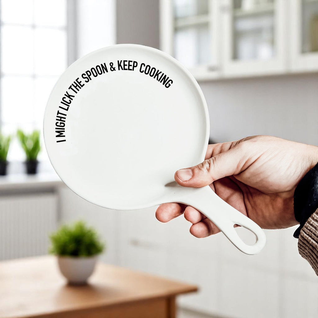 Lick the Spoon & Cook Porcelain Spoon Rest